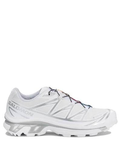Salomon White Fabric Rubber Sneakers In Multi