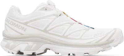 SALOMON WHITE XT-6 SNEAKERS