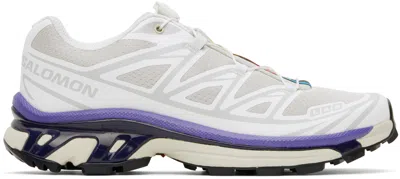 SALOMON WHITE XT-6 SNEAKERS