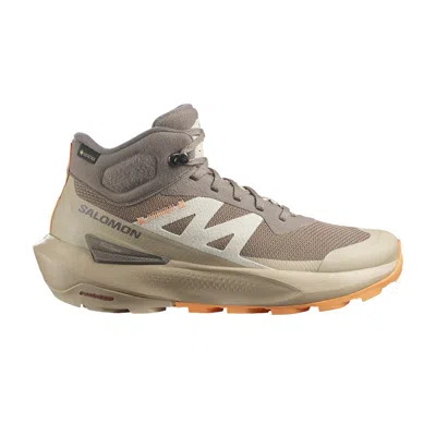 Pre-owned Salomon Wmns Elixir Activ Mid Gore-tex 'falcon Papaya' In Tan