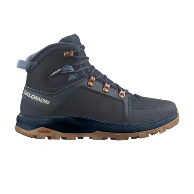 Pre-owned Salomon Wmns Outchill Thinsulate Cswp 'carbon Bering Sea' In Blue