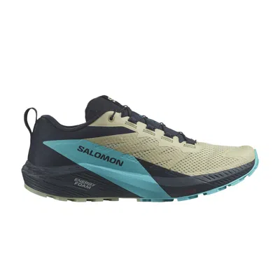 Pre-owned Salomon Wmns Sense Ride 5 'alfalfa Peacock Blue' In Cream
