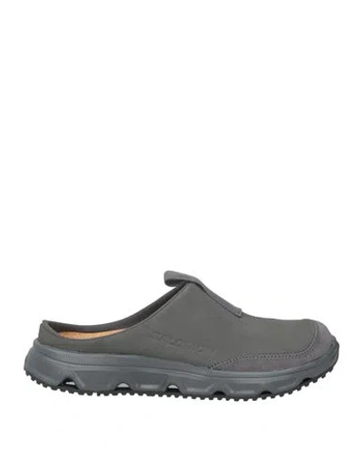 Salomon Woman Mules & Clogs Charcoal Size 6 Textile Fibers In Gray