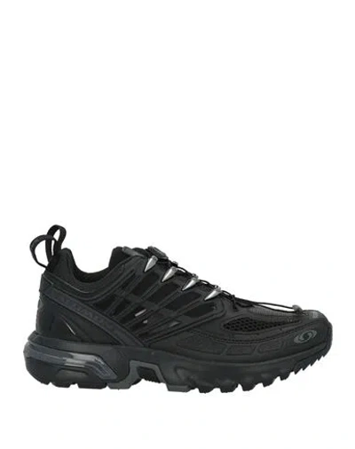 Salomon Woman Sneakers Black Size 6 Synthetic Fibers, Textile Fibers