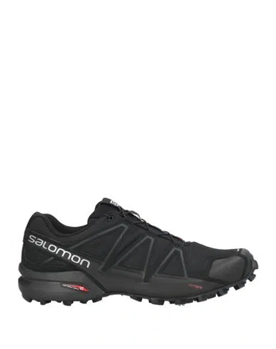 Salomon Woman Sneakers Black Size 6.5 Textile Fibers, Synthetisches Material