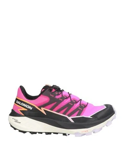 Salomon Woman Sneakers Fuchsia Size 5.5 Textile Fibers In Pink