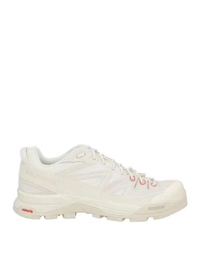 Salomon Woman Sneakers Ivory Size 6.5 Leather, Synthetisches Material, Textile Fibers In White