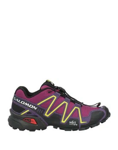 Salomon Woman Sneakers Mauve Size 6 Textile Fibers In Purple