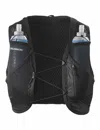 Salomon Women's Active Skin 8 Running Vest (flasks Included)- Black/metal In Black