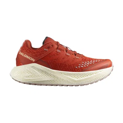 Salomon Women's Aero Glide 3 Grvl Running Shoes In Burnt Ochre/vanilla Ice/ Etherea In Red