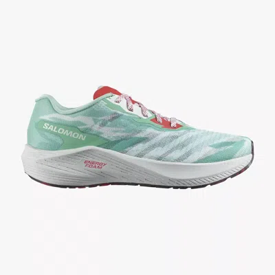 Salomon Women Aero Volt Running Shoe In Yucca/white/poppy Red In Green