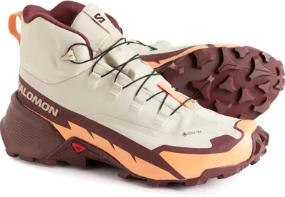 Salomon Women's Cross Hika Mid Gore-tex Hiking Boots In Alfalfa/cantaloupe In Multi