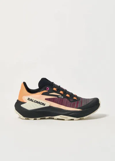 Salomon Women's Genesis Trail Running Shoes In Bird Of Paradise / Black / Almond Milk In Multi