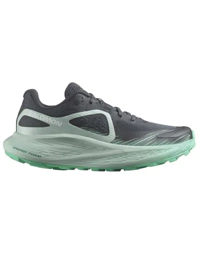Salomon Women's Glide Max Tr - B Running Shoe In Ebony / Blue Haze / Cockatoo