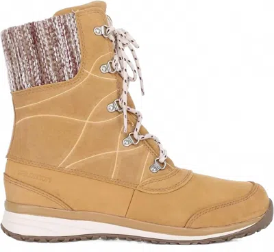 Salomon Women's Hime Mid Ltr Cswp Boots In Beige Ltr/beige Ltr/bordeaux In Nude
