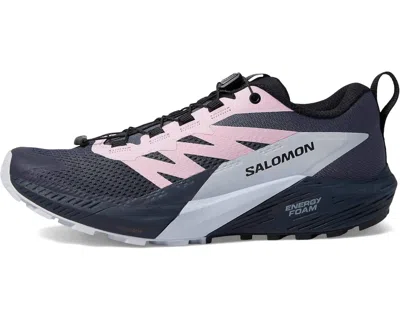 Salomon Women's Sense Ride 5 Shoes In India Ink/lilac/artic Ice In Multi