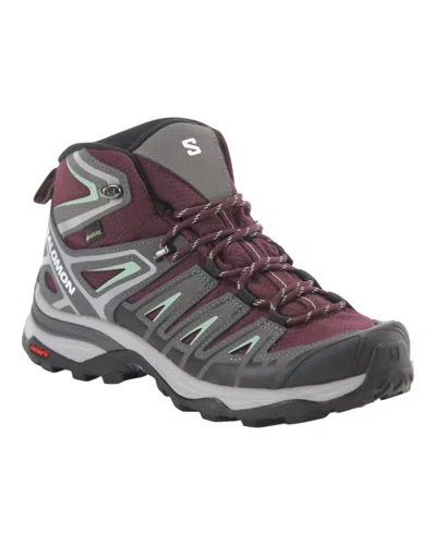 Salomon Women's X Ultra Pioneer Mid Hiking Shoes In Wine Tasting/magnet/granite Green In Multi
