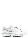 Salomon Mesh Panels Round Toe Rubber Sole Sneakers In White