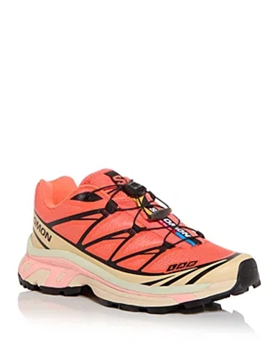 Salomon Women's Xt-6 Low Top Sneakers In Living Coral/black/cement