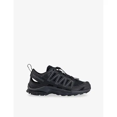 Salomon Womens Black Black Black Xa Pro 3d Mesh And Faux-leather Trainers