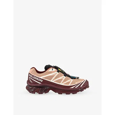 Salomon Womens Mahogany Rose Xt-6 Gtx Woven Low-top Trainers Eur 39.5 / 6.5 Uk In Brown
