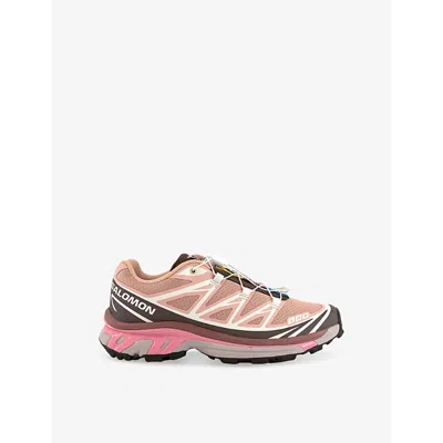 Salomon 'xt-6' Pink Sneaker With Logo Applied On The Tongue And Chunky Sole