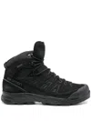 Salomon Ankle Boots With Reinforced Toe And Textured Sole In Black