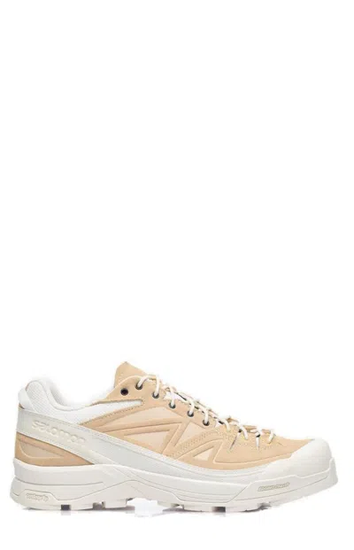 Salomon Off-white & Beige X-alp Leather Sneakers In Vanilla/almond Buff/