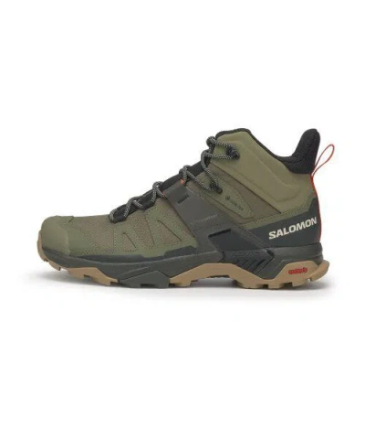 Pre-owned Salomon X Ultra 4 Mid Gtx - Deep Richen Green:peat:kelp / L41739800 In White