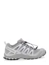 Salomon Silver Mesh And Synthetic Leather Xa Pro 3d Sneakers In Grey