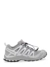 Salomon Silver Mesh And Synthetic Leather Xa Pro 3d Sneakers In Grey