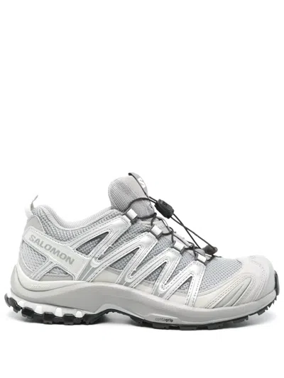 Salomon 'xa Pro 3d' Grey Sneakers With Logo Patch On The Side And Panelled Design In Gray