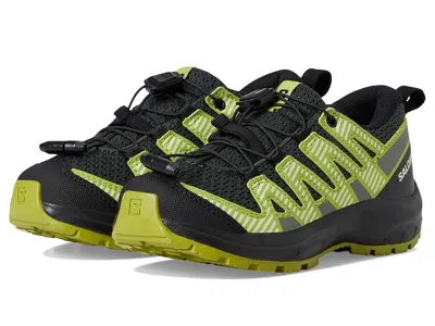 Salomon Xa Pro V8 (little Kid/big Kid) Kids Shoes Urban Chic/black/dark Citron : 4 Big Kid M In Multi