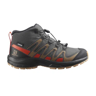 Pre-owned Salomon Xa Pro V8 Mid Cswp Junior 'magnet Cherry Tomato' | Black | Kid's Size 1.5