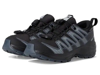 Salomon Xa Pro V8 Waterproof (little Kid/big Kid) Kids Shoes Black/turbulence/quarry : 5 Big Kid M