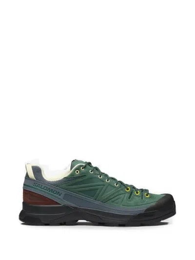 Salomon X-alp Leather Sneakers In Green