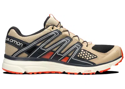 Pre-owned Salomon Xmission 3 Beige Black Orange Sneakers In Safari/red Orange/india Ink
