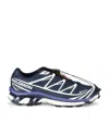 Salomon Navy Blue Xt6 Goretex Sneakers In Navy