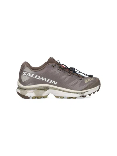 Salomon Green Xt-4 Og Aurora Borealis Trainers In Brown