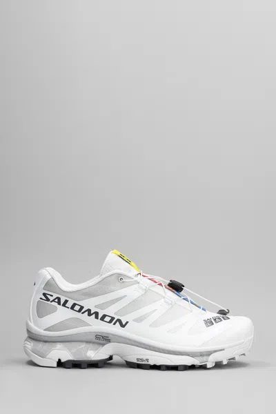 Salomon Xt-4 Rubber-trimmed Mesh Sneakers In White