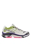Salomon Green & White Xt-4 Og Sneakers In Multicolour