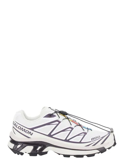 SALOMON 'XT-6' WHITE LOW TOP SNEAKERS WITH FRONT LACE-UP CLOSURE AND MXI LOGO LETTERING IN FABRIC UNISEX