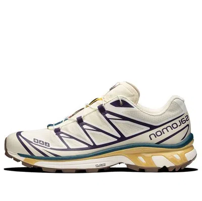 Salomon Xt-6 'beige Purple Yellow' In White