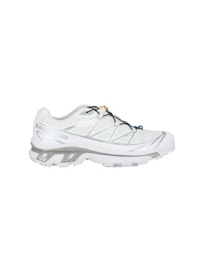 SALOMON XT-6 GORE-TEX SNEAKERS - WHITE/SILVER