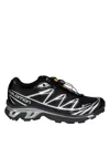 Salomon Mens Black Black Silver Xt-6 Gtx Quick-lace Mesh Low-top Trainers In Black