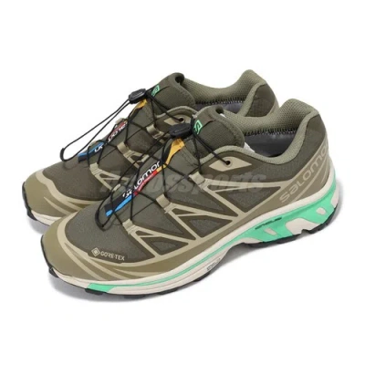 Pre-owned Salomon Xt-6 Gtx Gore-tex Olive Night Almond Milk Men Outdoors Shoes L47292300 In Green