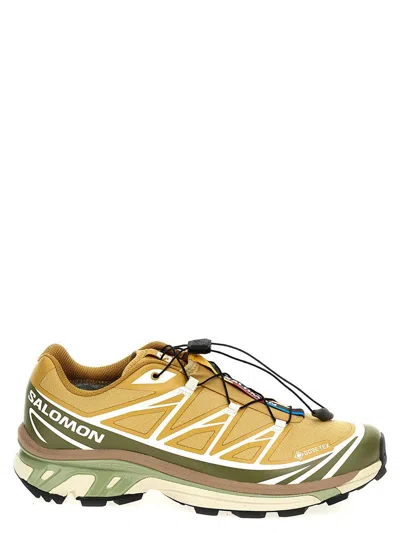 Salomon Tan Xt-6 Gore-tex Sneakers In Beige