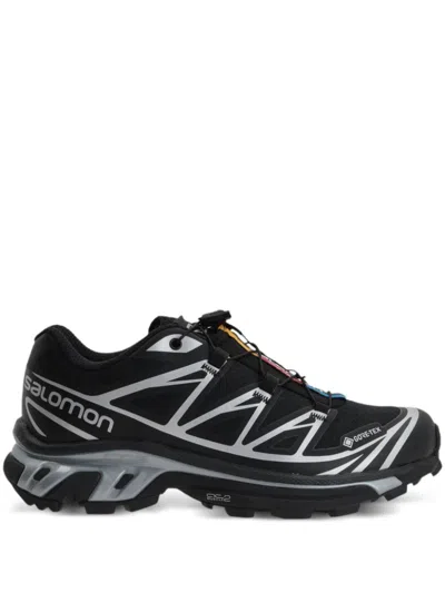 Salomon 'xt-6 S/lab' Black Sneakers With Drawstring In Mesh And Tech Fabric