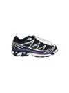 Salomon 'xt-6 Gtx' Blue Sneakers With Logo Applied On The Tongue And Chunky Sole In Black
