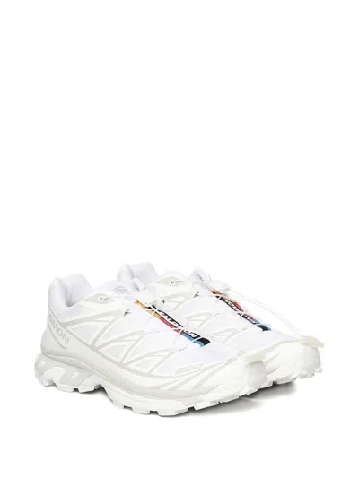 Salomon Cream Fabric And Rubber Xt-6 Sneaker For Unisex In White